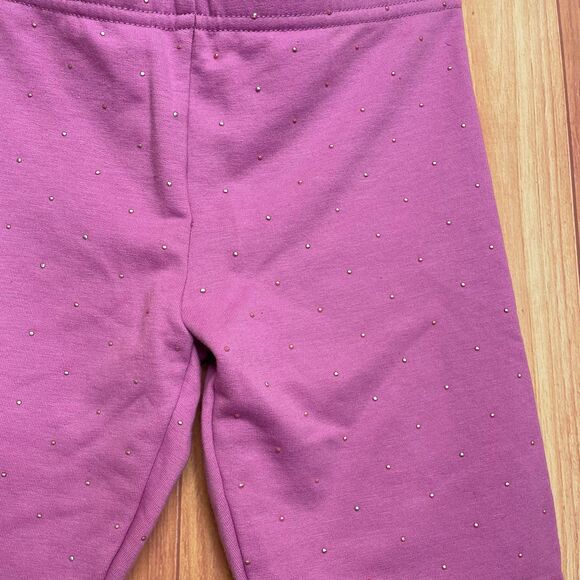 Cynthia Rowley Pink Dot Fleece Leggings Size 5/6 - Picture 3 of 4